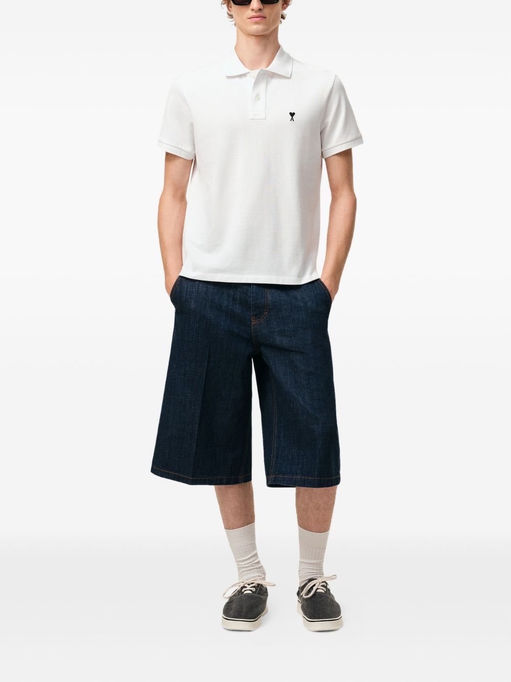 Ami Paris T-Shirts And Polos White Fabric