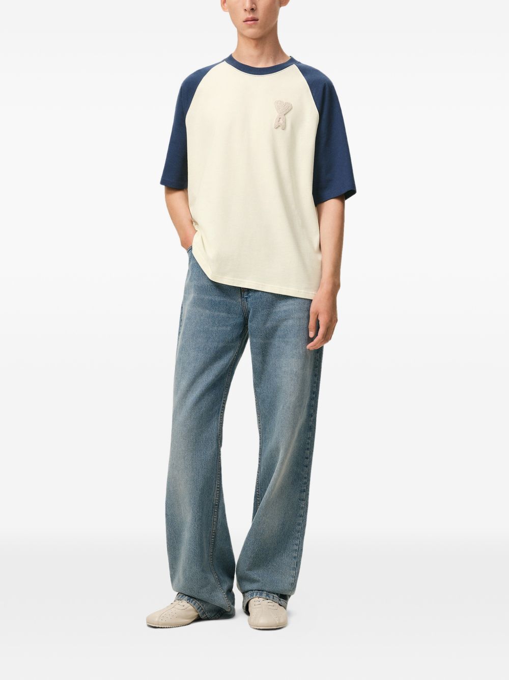 Ami Paris T-Shirts And Polos Blue Cotton