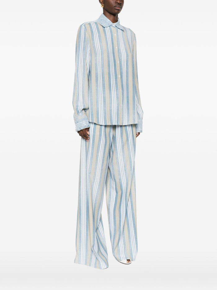 Ermanno Scervino Shirts Clear Blue Viscose