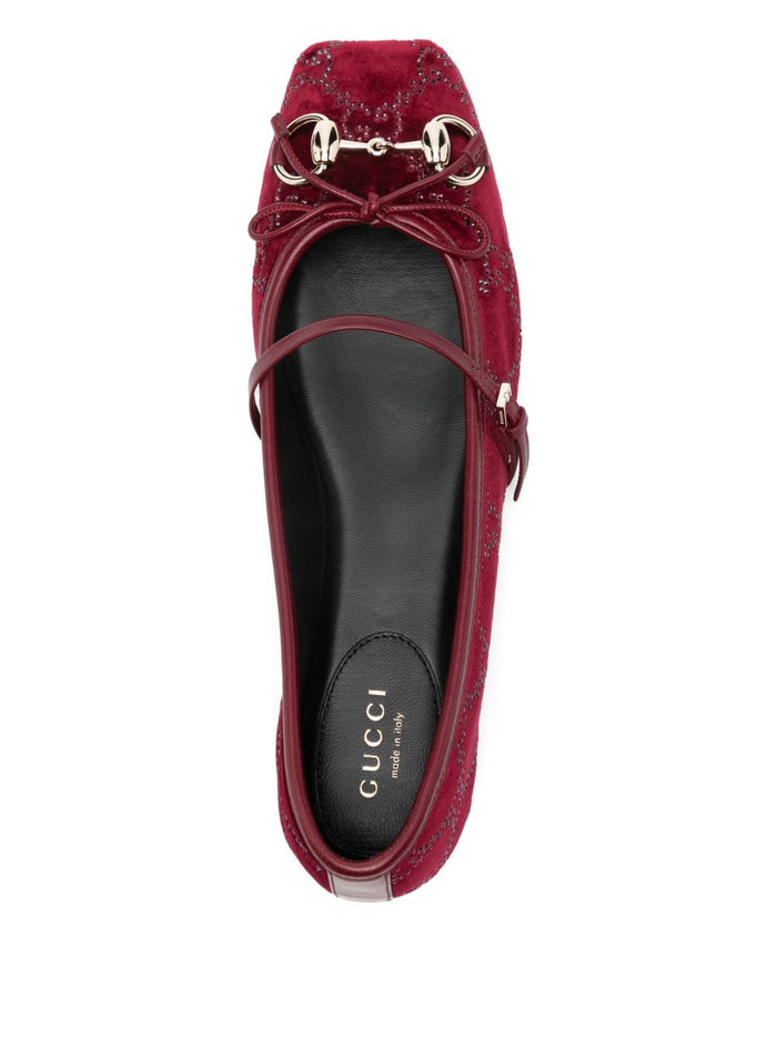 Gucci Flat shoes Bordeaux Cotton Elastan