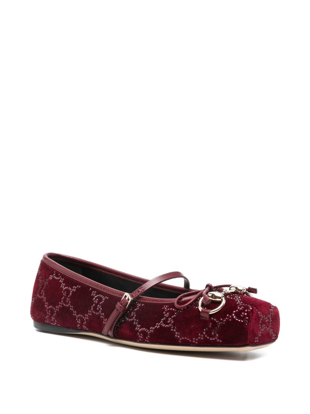Gucci Flat shoes Bordeaux Cotton Elastan