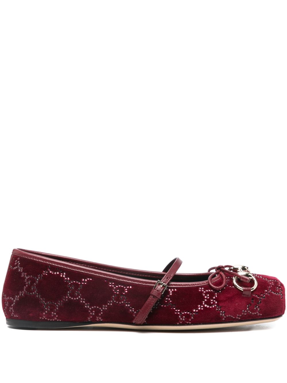 Gucci Flat shoes Bordeaux Cotton Elastan