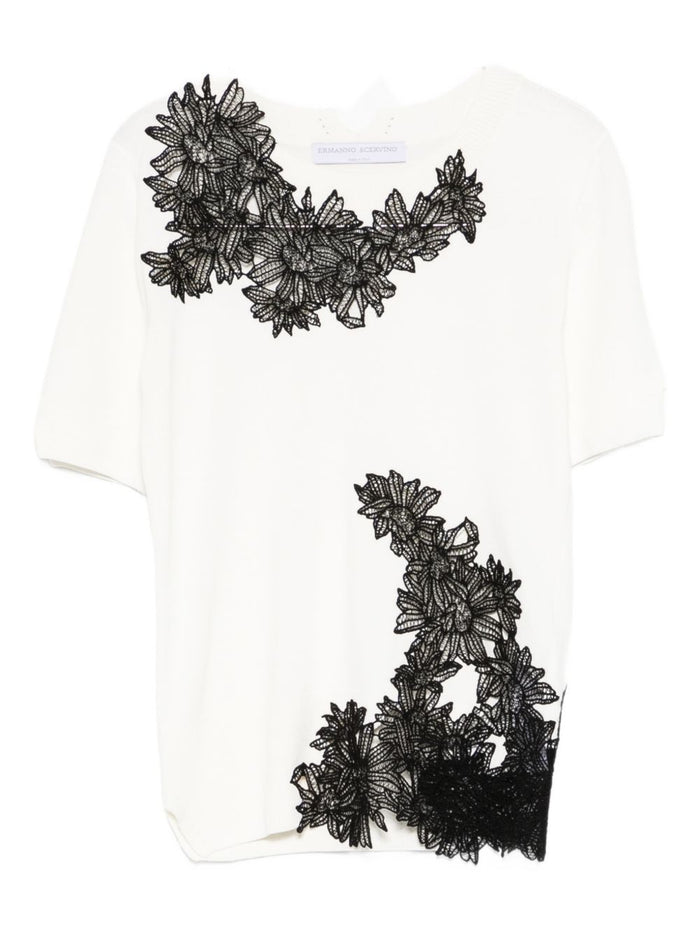 Ermanno Scervino T-shirts and Polos White Viscose Polyester