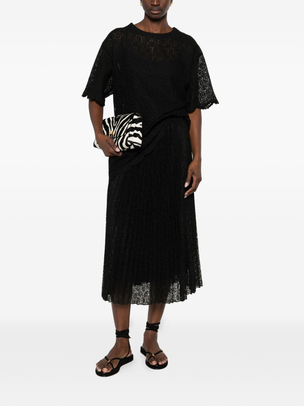 Ermanno Scervino Skirts Black Polyester Nylon