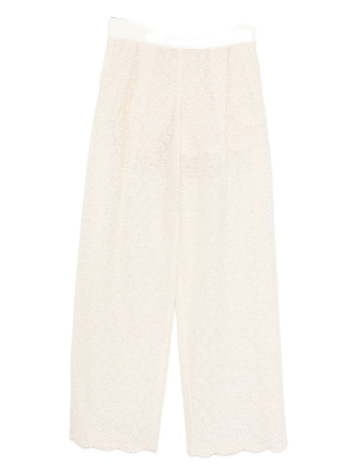 Ermanno Scervino Trousers White Polyester Nylon