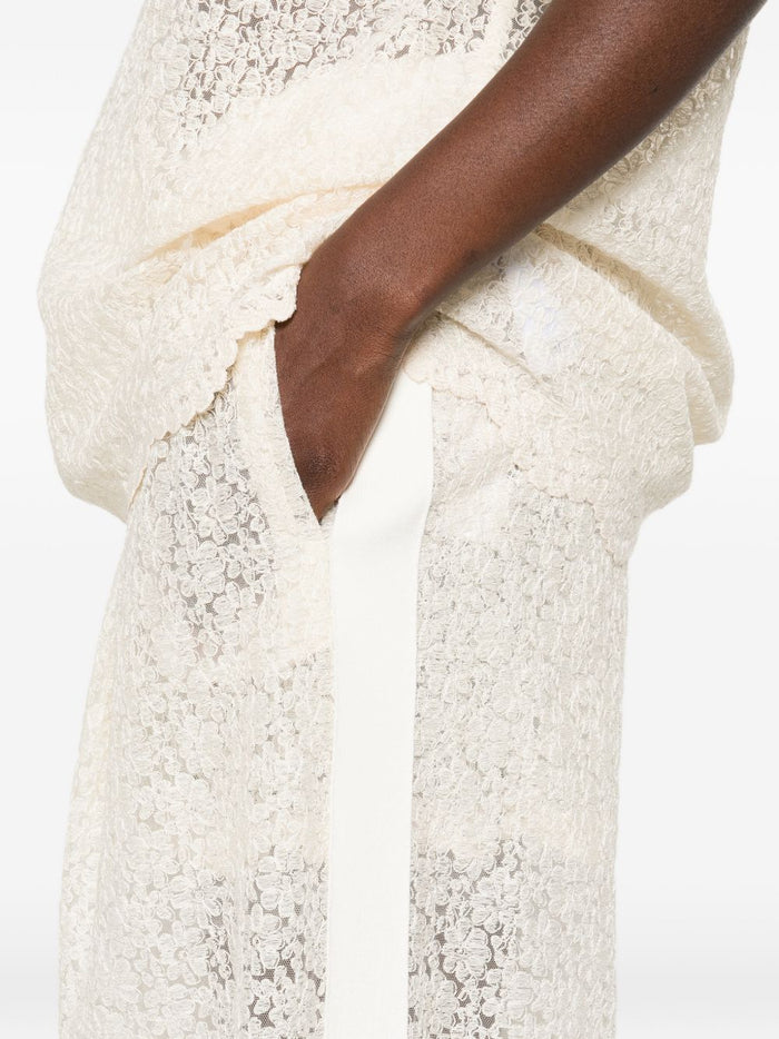 Ermanno Scervino Trousers White Polyester Nylon