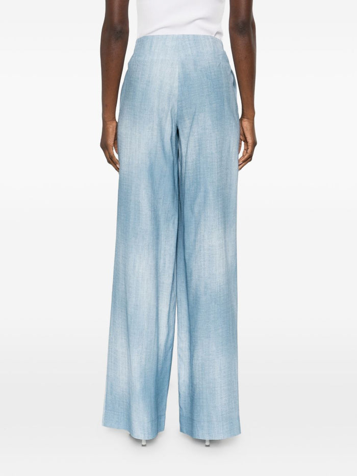 Ermanno Scervino Trousers Clear Blue Viscose