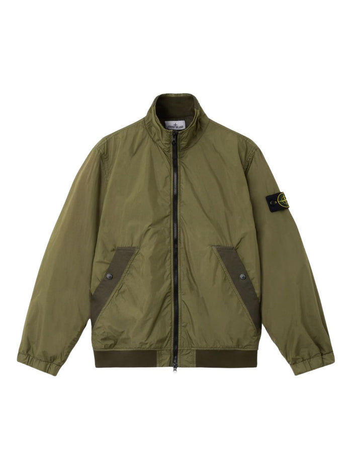Stone Island Jackets Green Resina Poliuretanica