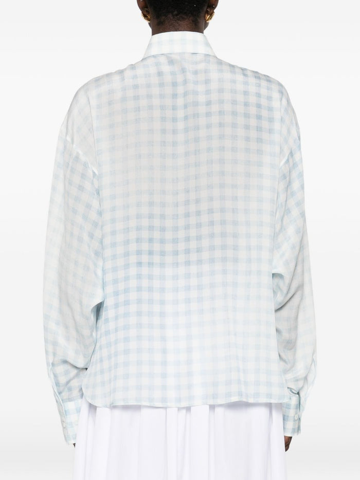 Ermanno Scervino Shirts Clear Blue Silk