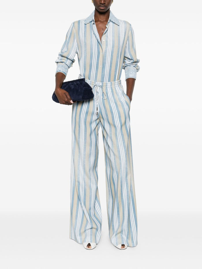 Ermanno Scervino Trousers Clear Blue Viscose