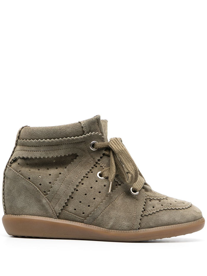 Isabel Marant Sneakers Dove Grey Cow Leather