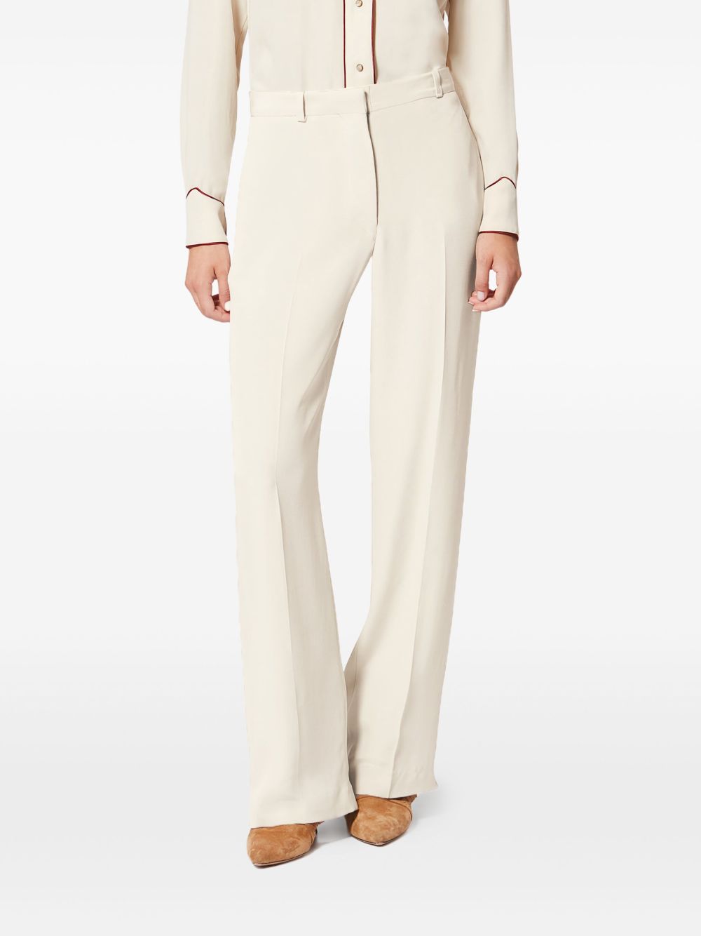 Isabel Marant Trousers Beige Acetate Silk