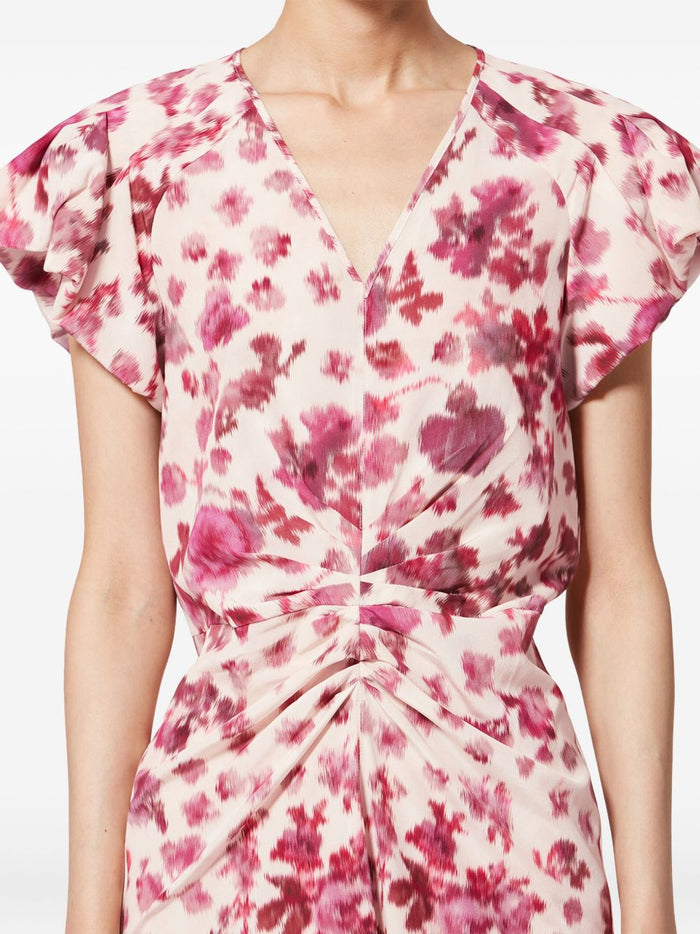 Isabel Marant Dresses Pink Silk Elasthane