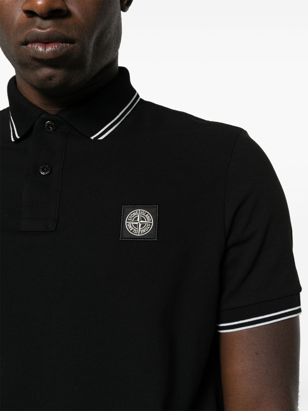 Stone Island T-shirts and Polos Black Elastan