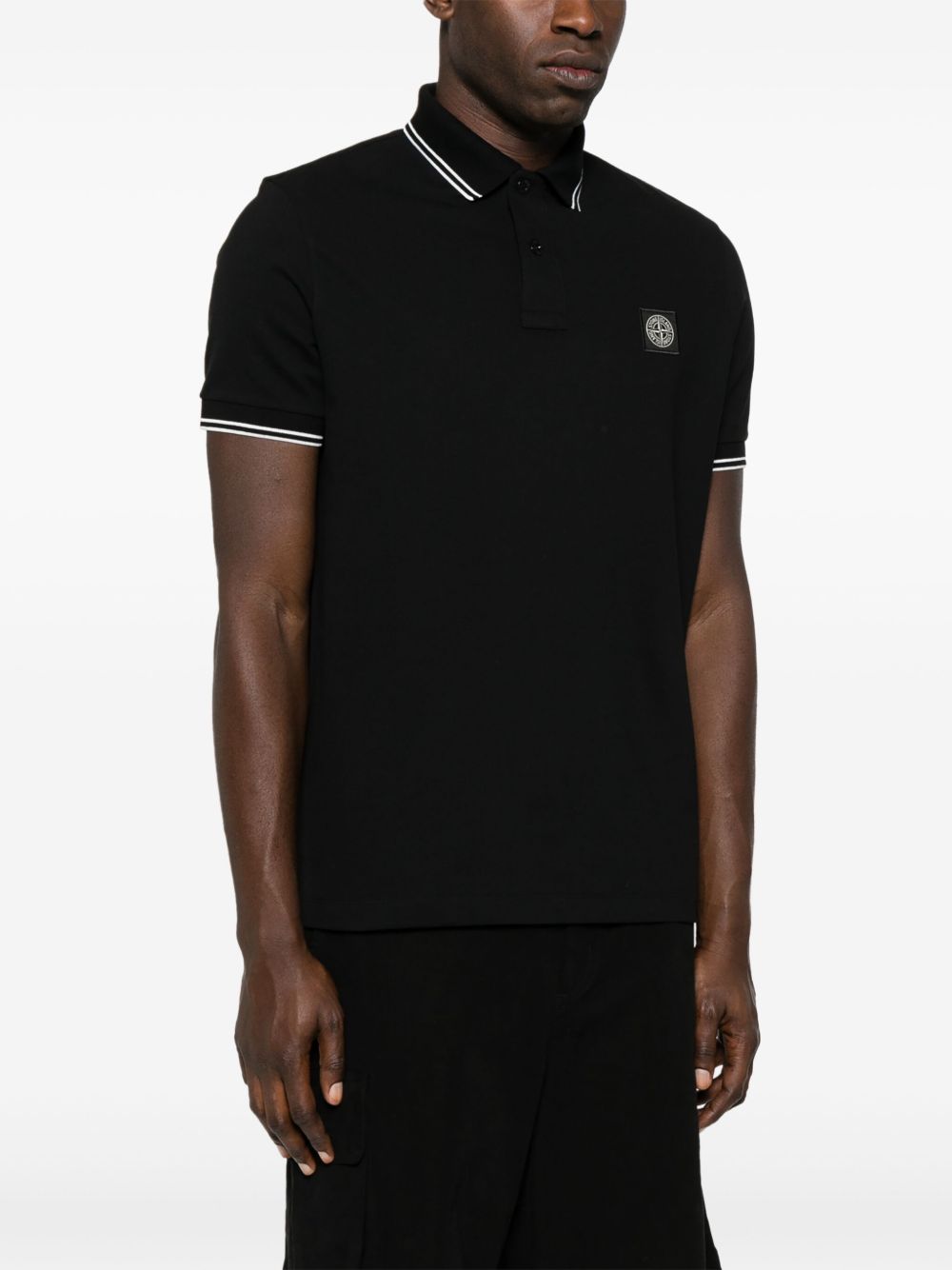 Stone Island T-shirts and Polos Black Elastan