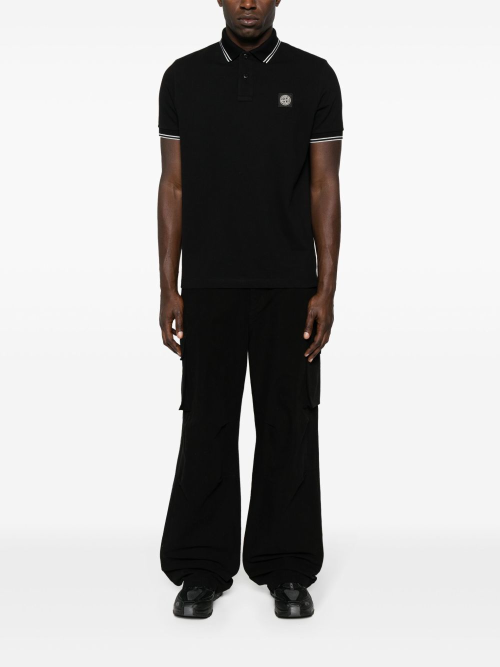 Stone Island T-shirts and Polos Black Elastan
