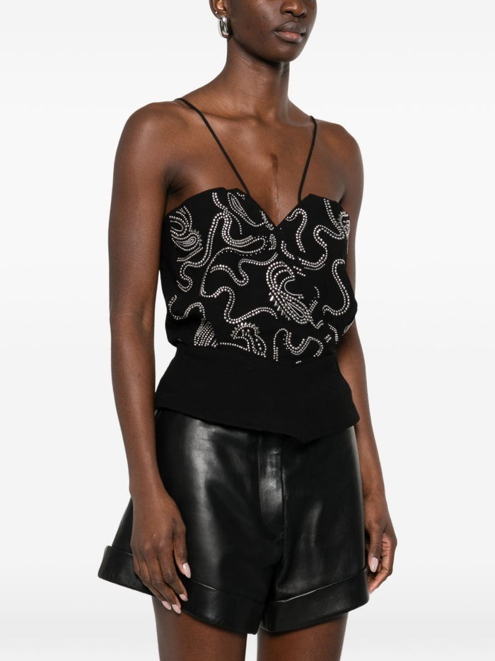 Iro Top Black Polyester