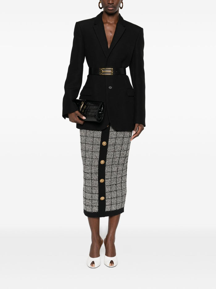 Balmain Skirts Black Cotton