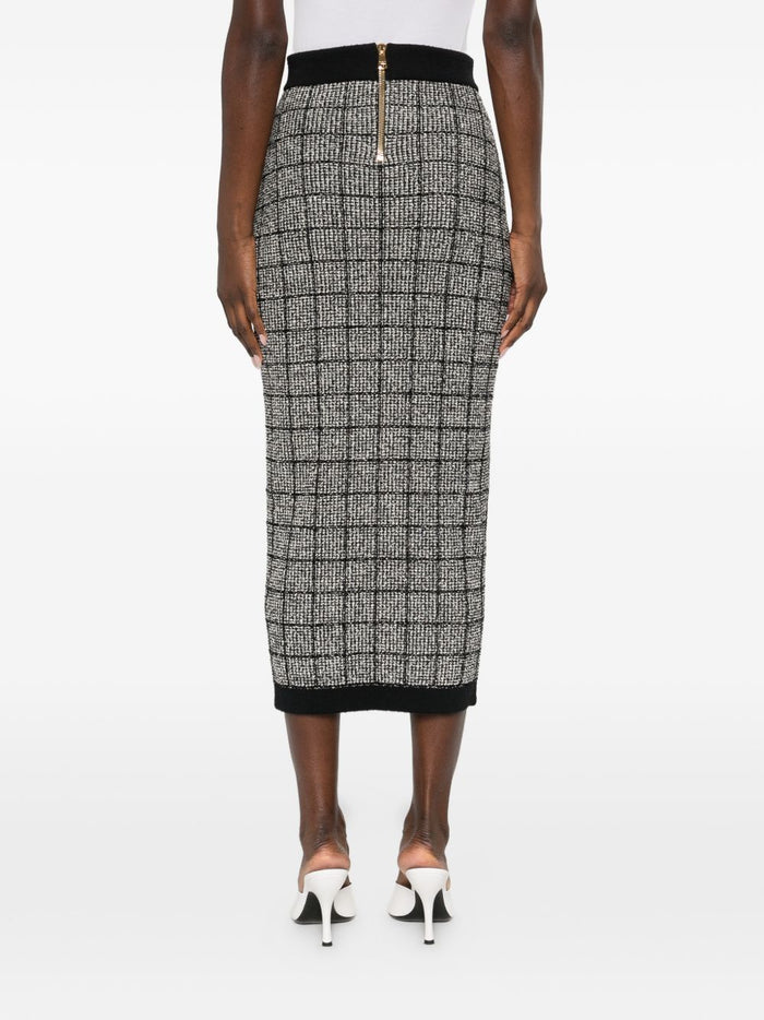 Balmain Skirts Black Cotton