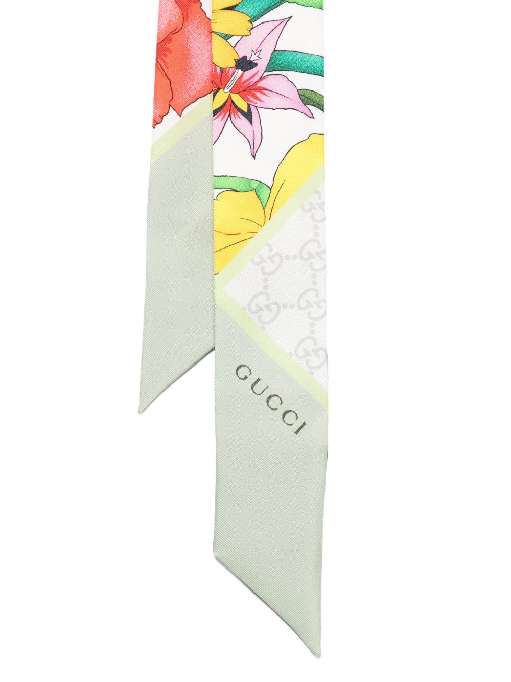 Gucci Scarfs Green Silk Fabric