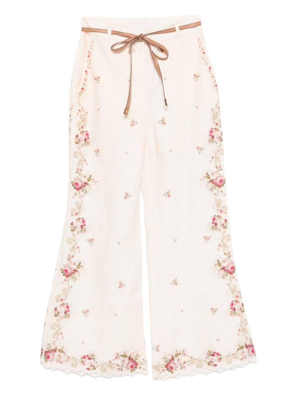 Zimmermann Trousers Beige Linen