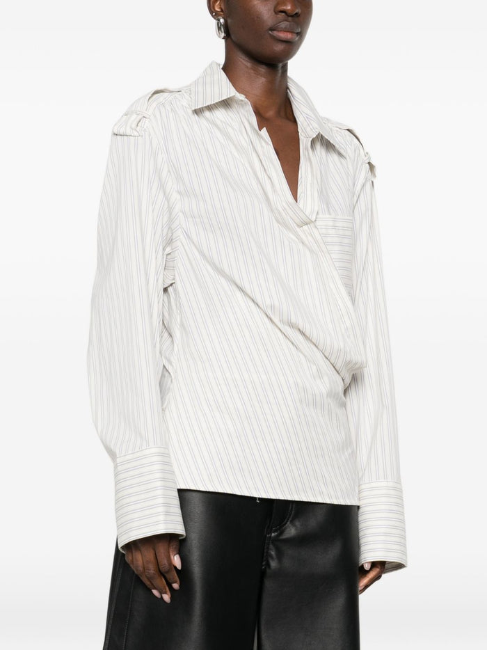 Iro Shirts Beige Outer: Cotton
