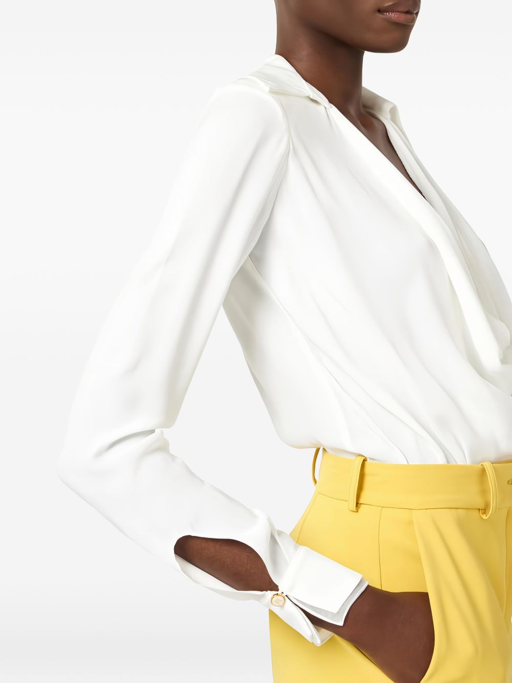 Elisabetta Franchi Top Ivory Viscose