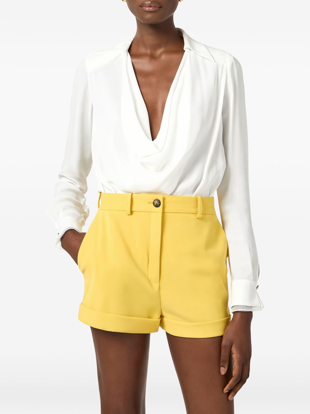 Elisabetta Franchi Top Ivory Viscose