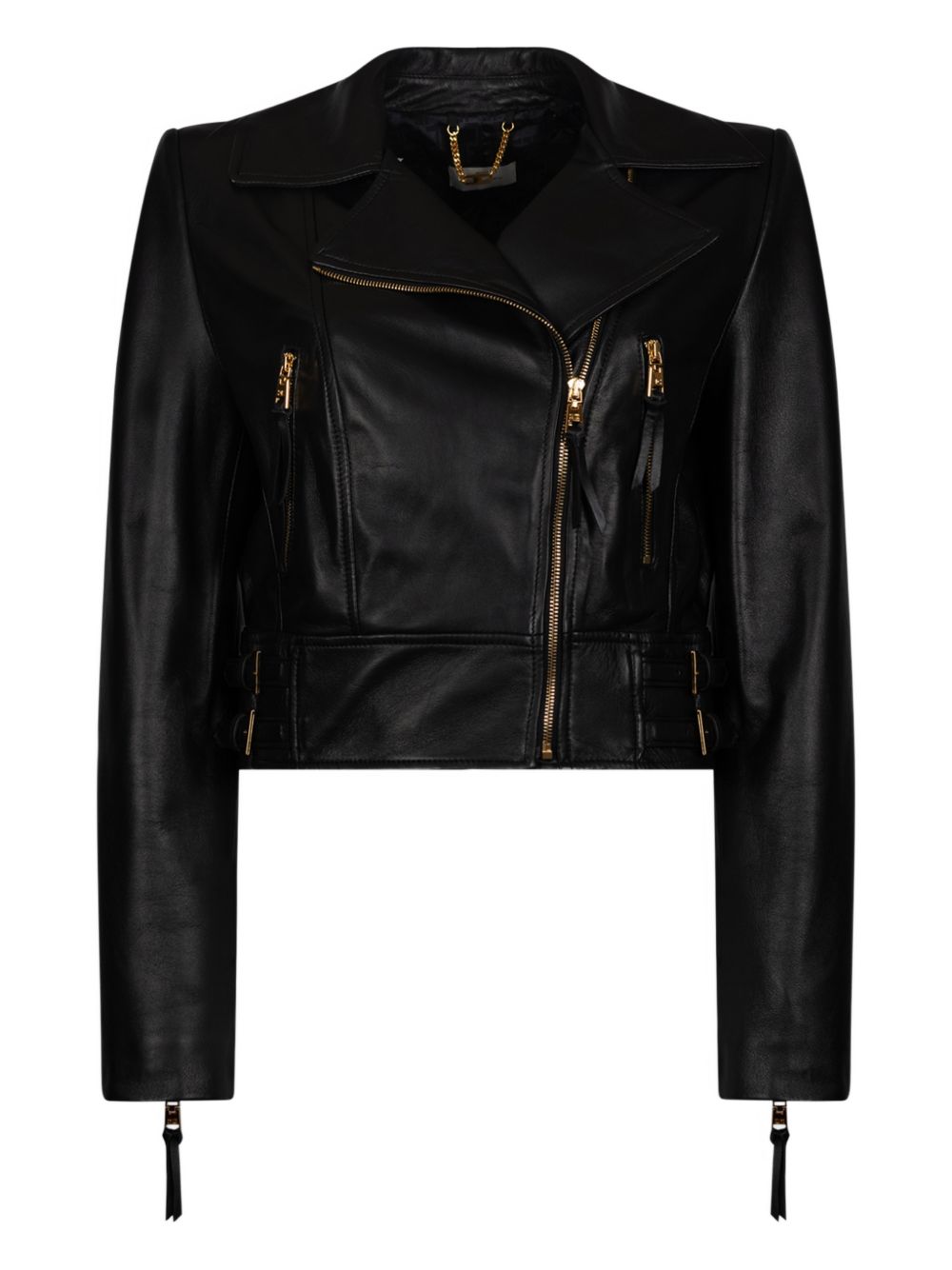 Elisabetta Franchi Jackets Black Leather