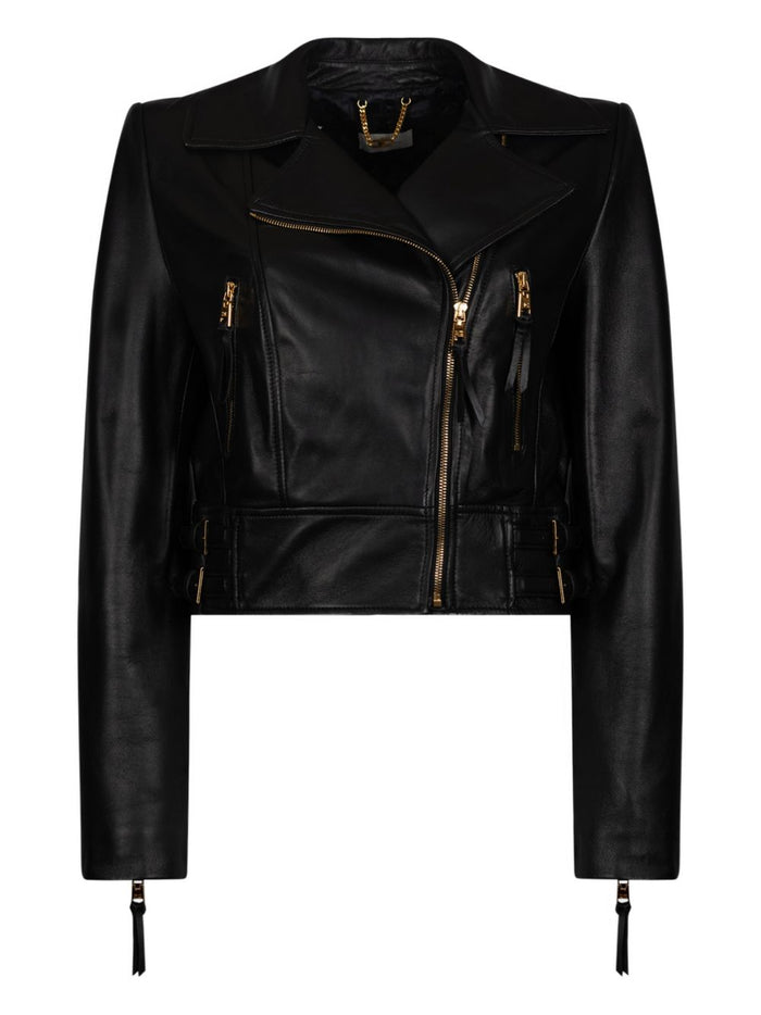 Elisabetta Franchi Jackets Black Leather