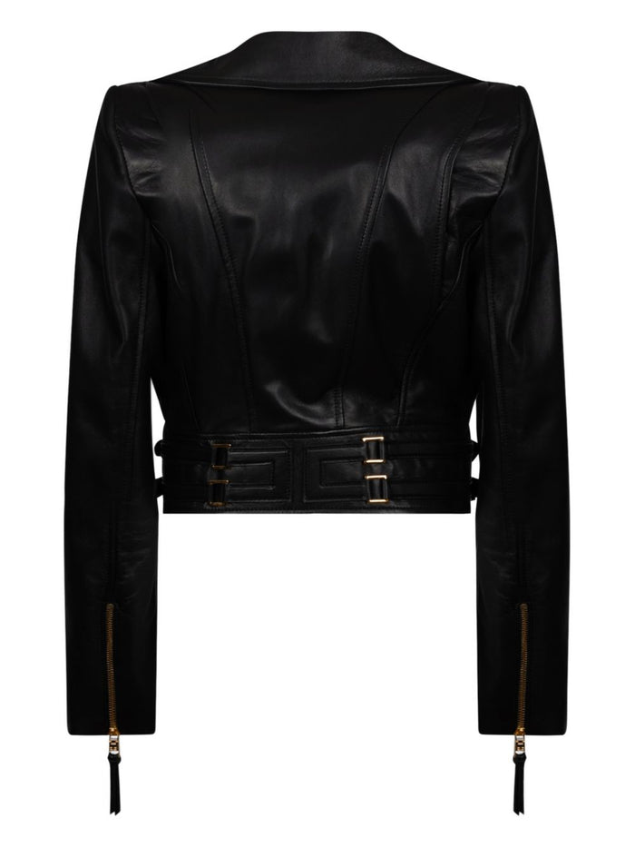 Elisabetta Franchi Jackets Black Leather