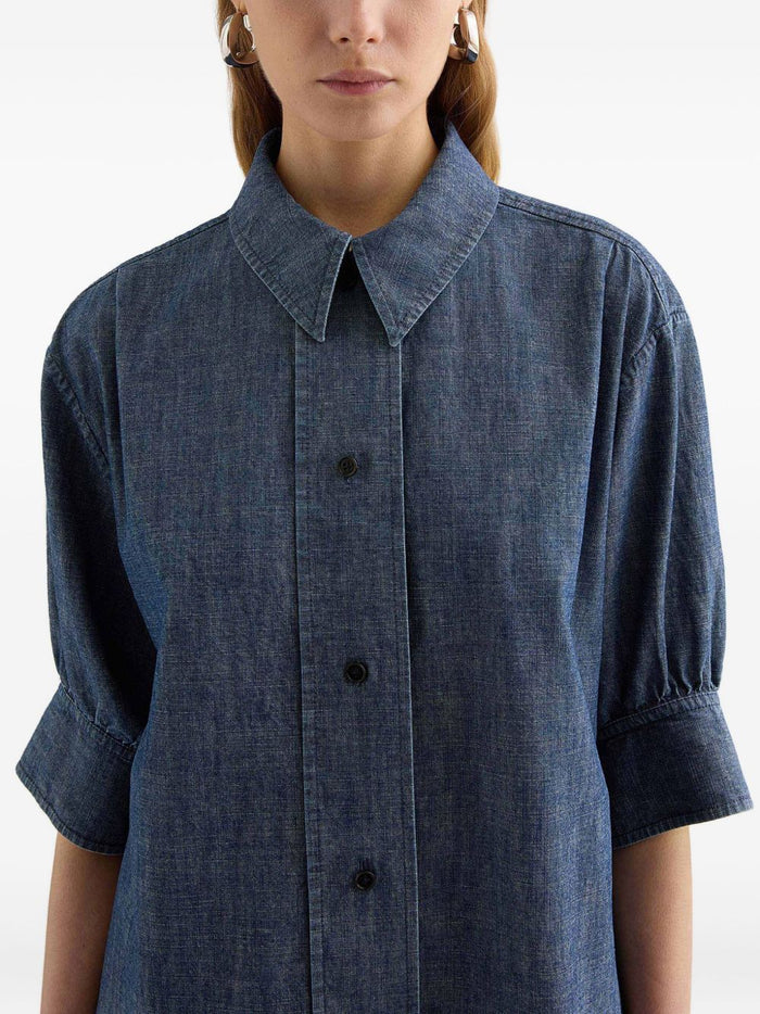 Jil Sander Shirts Blue Cotton