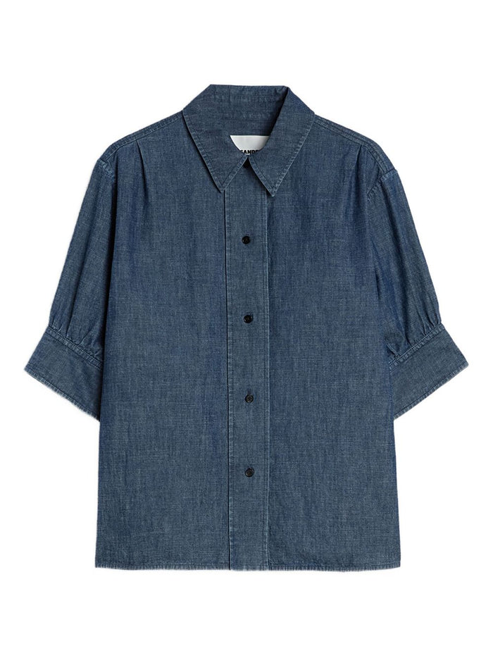 Jil Sander Shirts Blue Cotton
