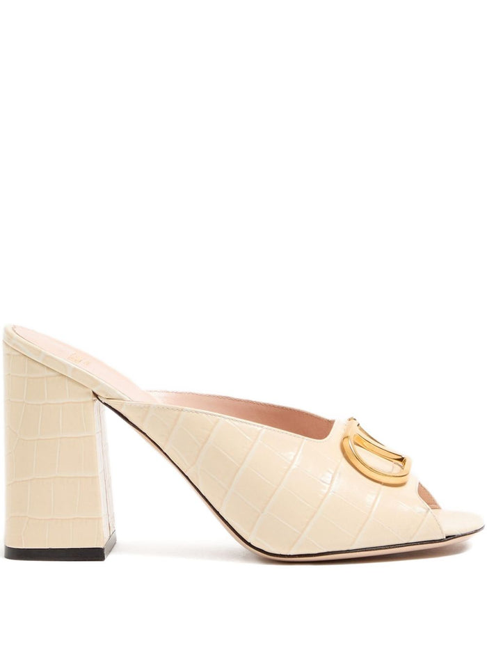 Valentino Garavani Sandals White Calf Leather