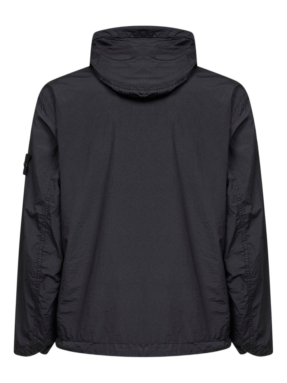 Stone Island Coats Black Resina Poliuretanica