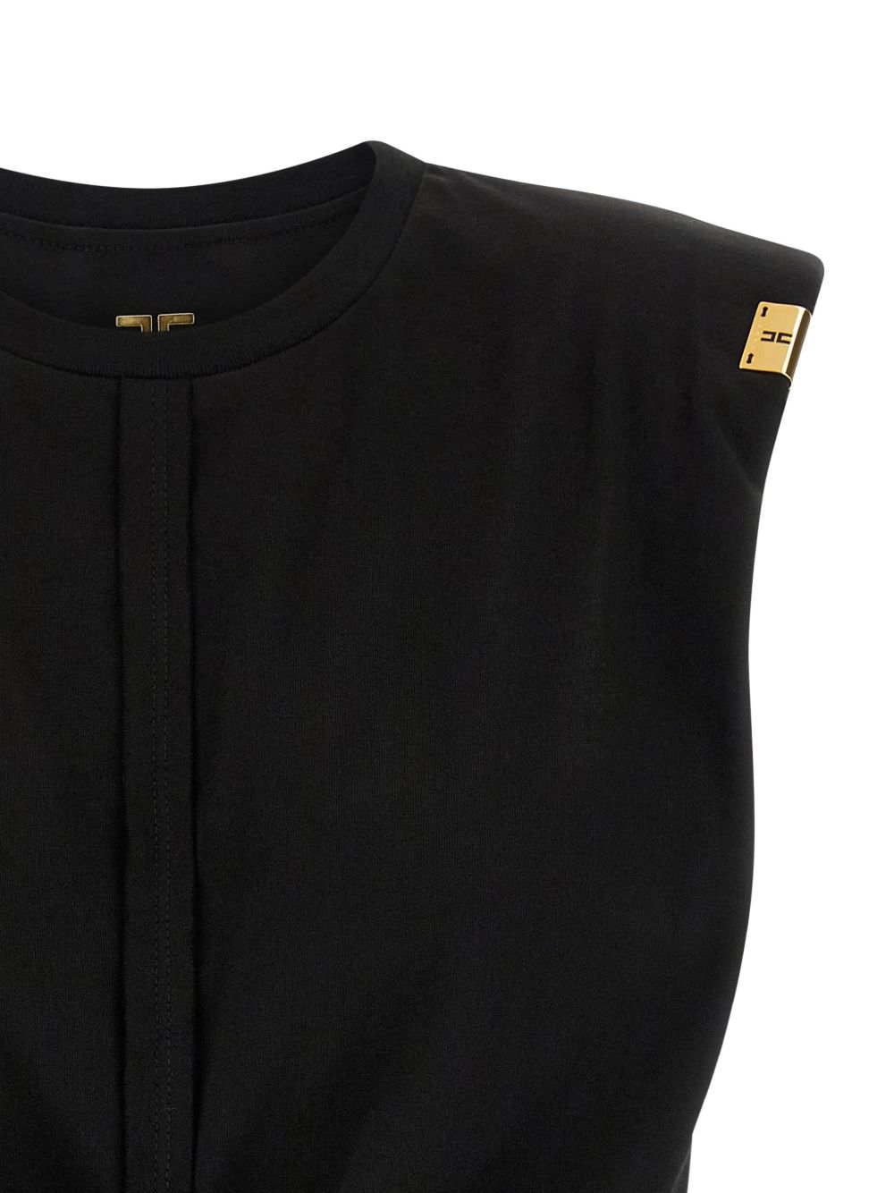 Elisabetta Franchi Top Black Cotton