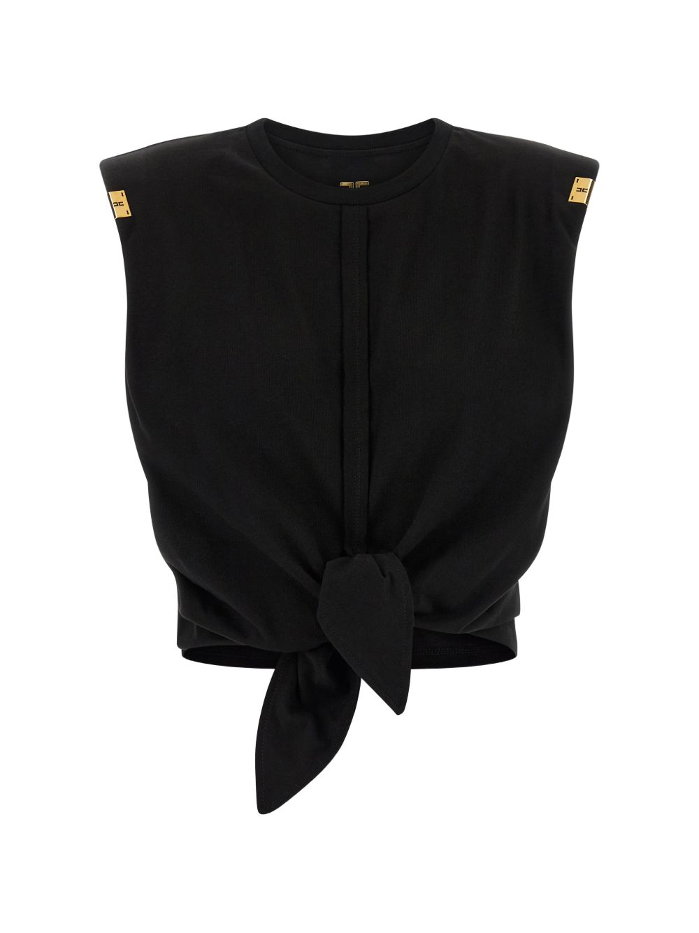 Elisabetta Franchi Top Black Cotton