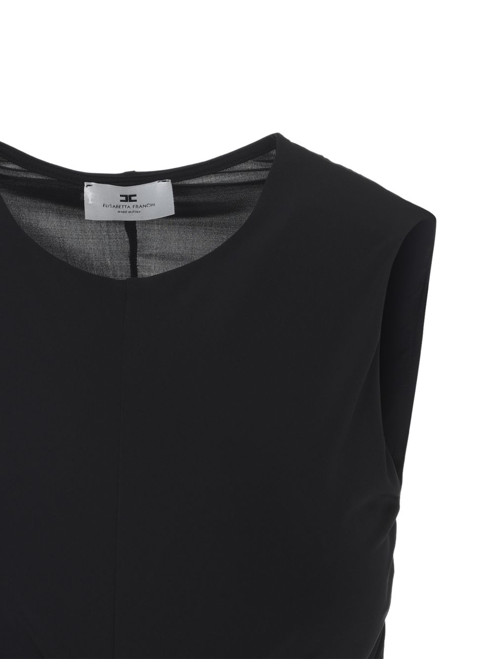 Elisabetta Franchi Top Black Viscose Elastane