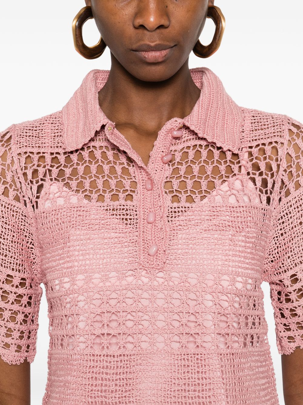 Zimmermann Top Pink Cotton Polyester Polyamide