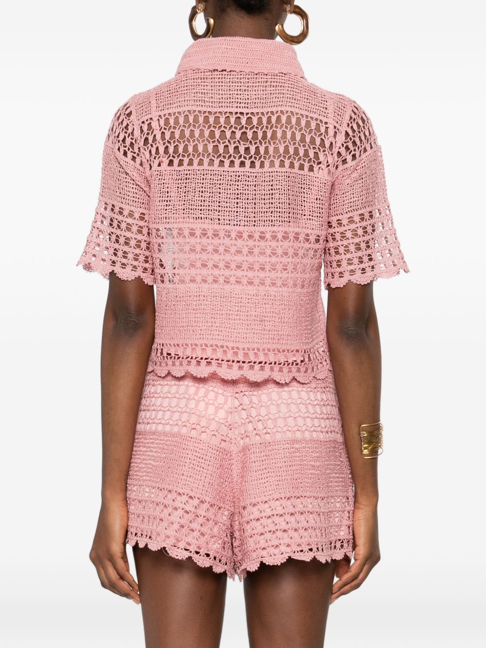 Zimmermann Top Pink Cotton Polyester Polyamide
