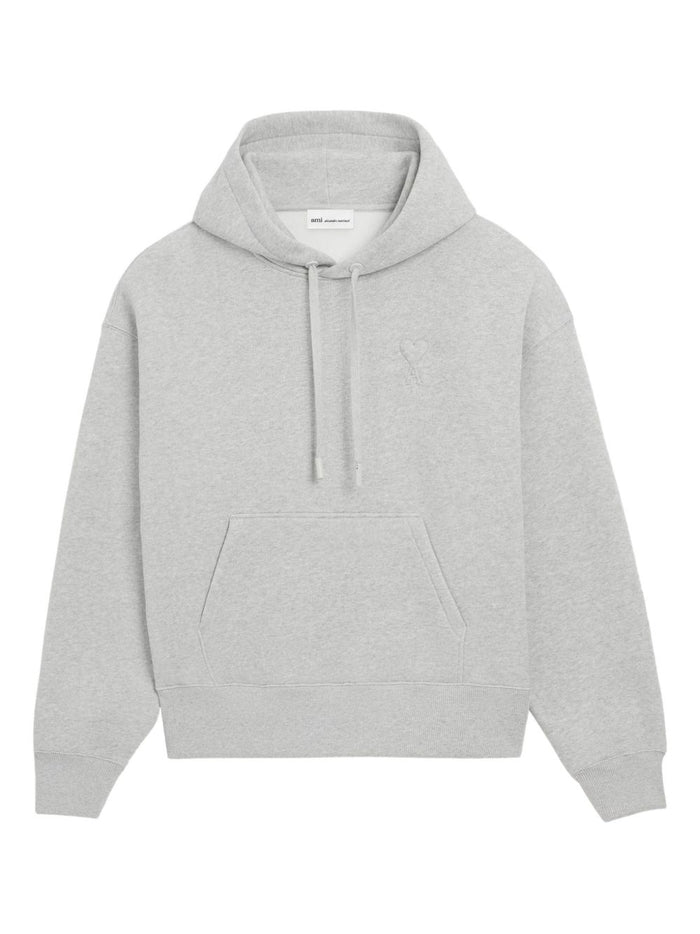 Ami Paris Sweaters Grey Cotton