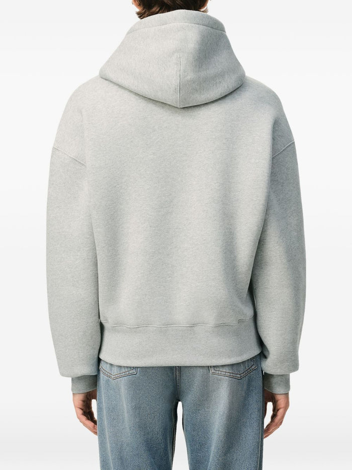 Ami Paris Sweaters Grey Cotton