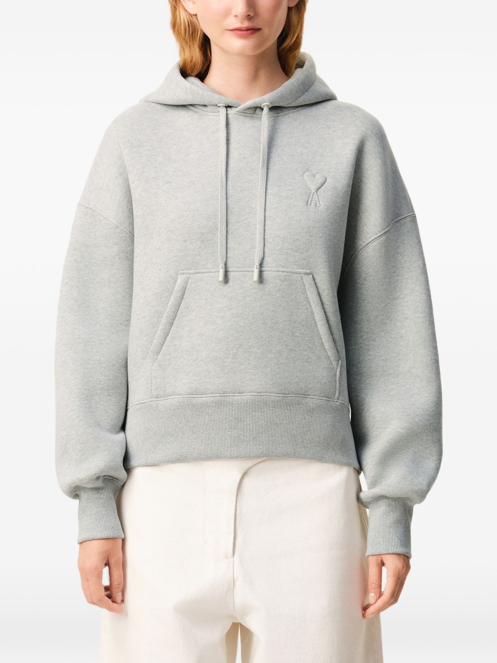 Ami Paris Sweaters Grey Cotton