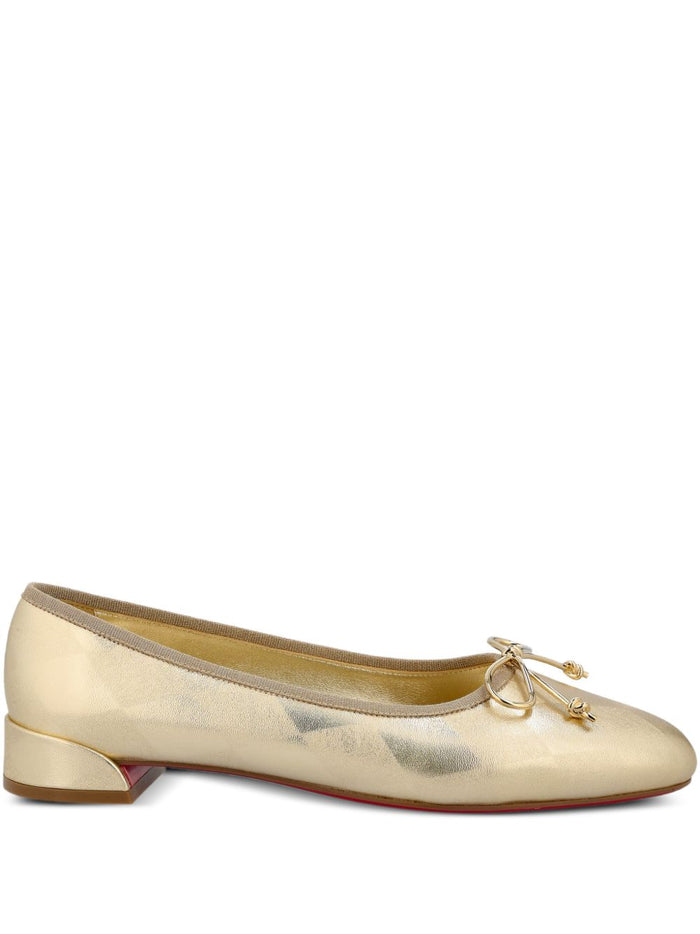 Christian Louboutin Flat shoes Grey Sheepskin Cotton