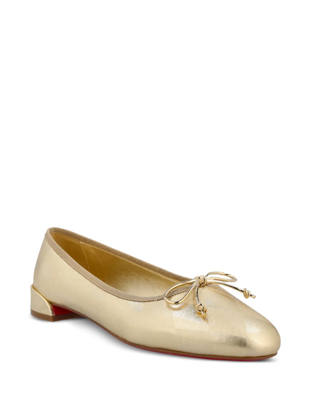 Christian Louboutin Flat shoes Grey Sheepskin Cotton