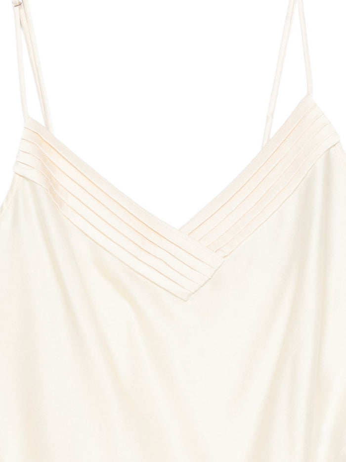 Forte Top White Silk Elastane