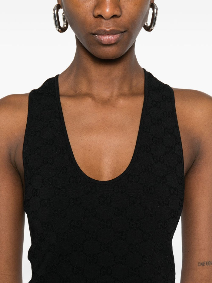 Gucci Top Black Viscose Mix