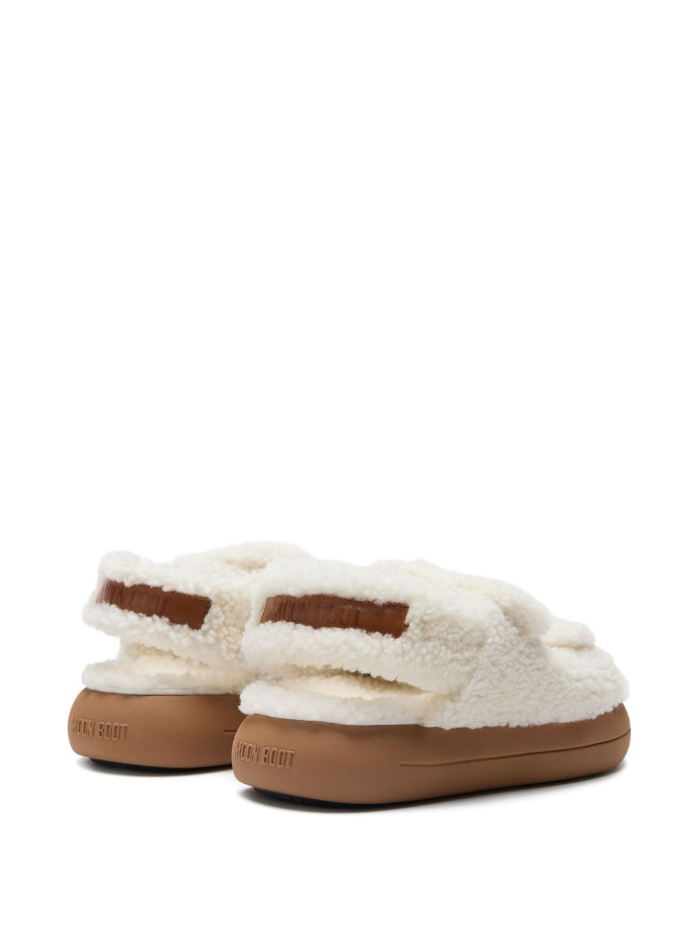 MOON BOOT RESORT Sandals White Outer: Sheep Skin/shearling