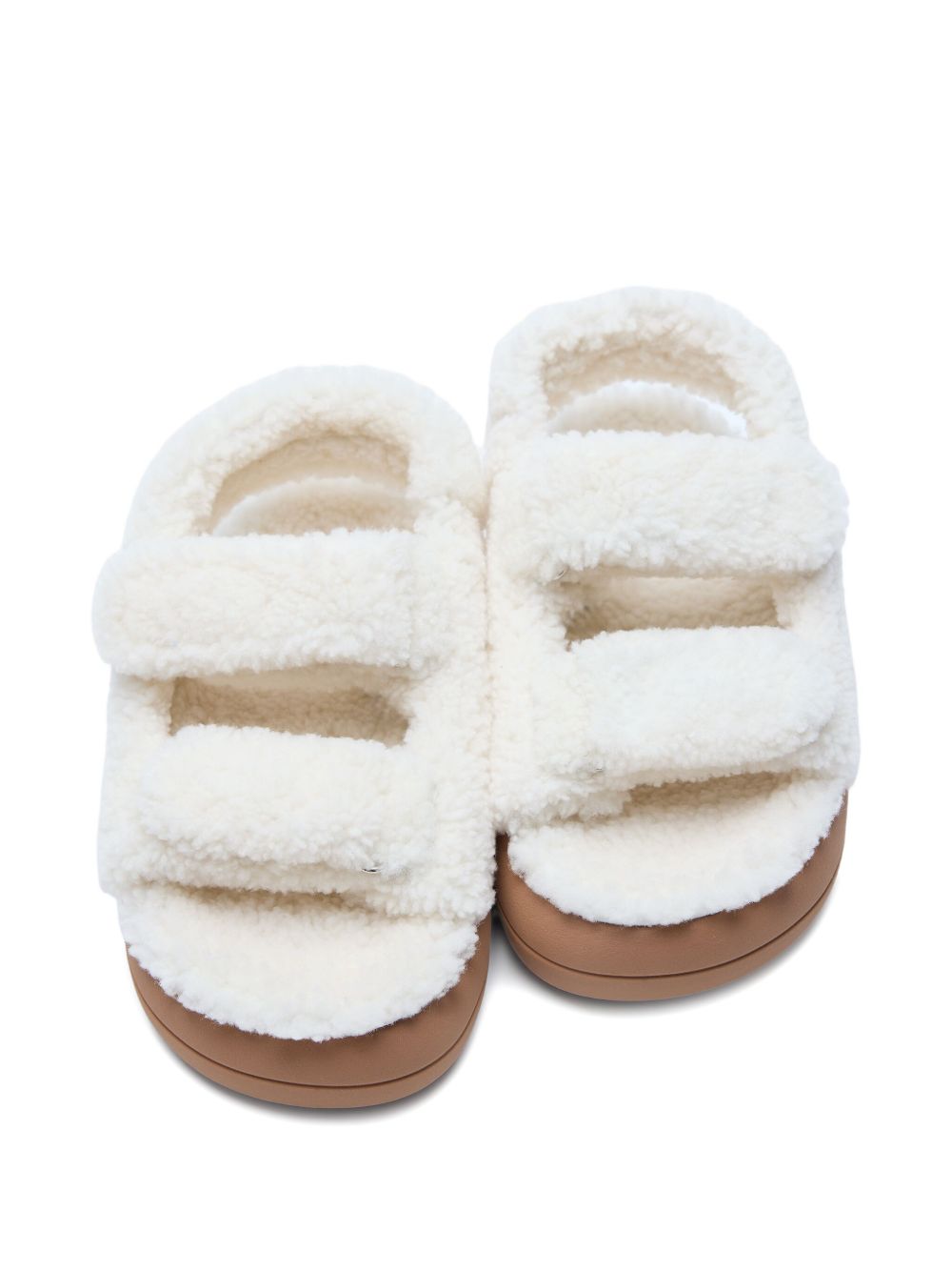 MOON BOOT RESORT Sandals White Outer: Sheep Skin/shearling