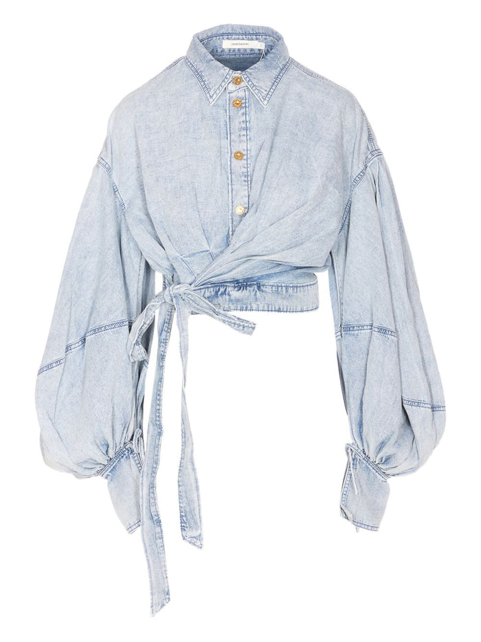 Zimmermann Top Clear Blue Cotton